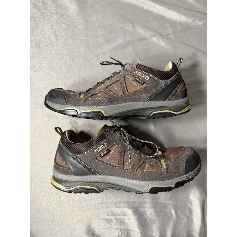 Asolo Mens Gore-Tex Hiking Shoes Brown Suede Vibram Low Top 11.5 US 46 EUR